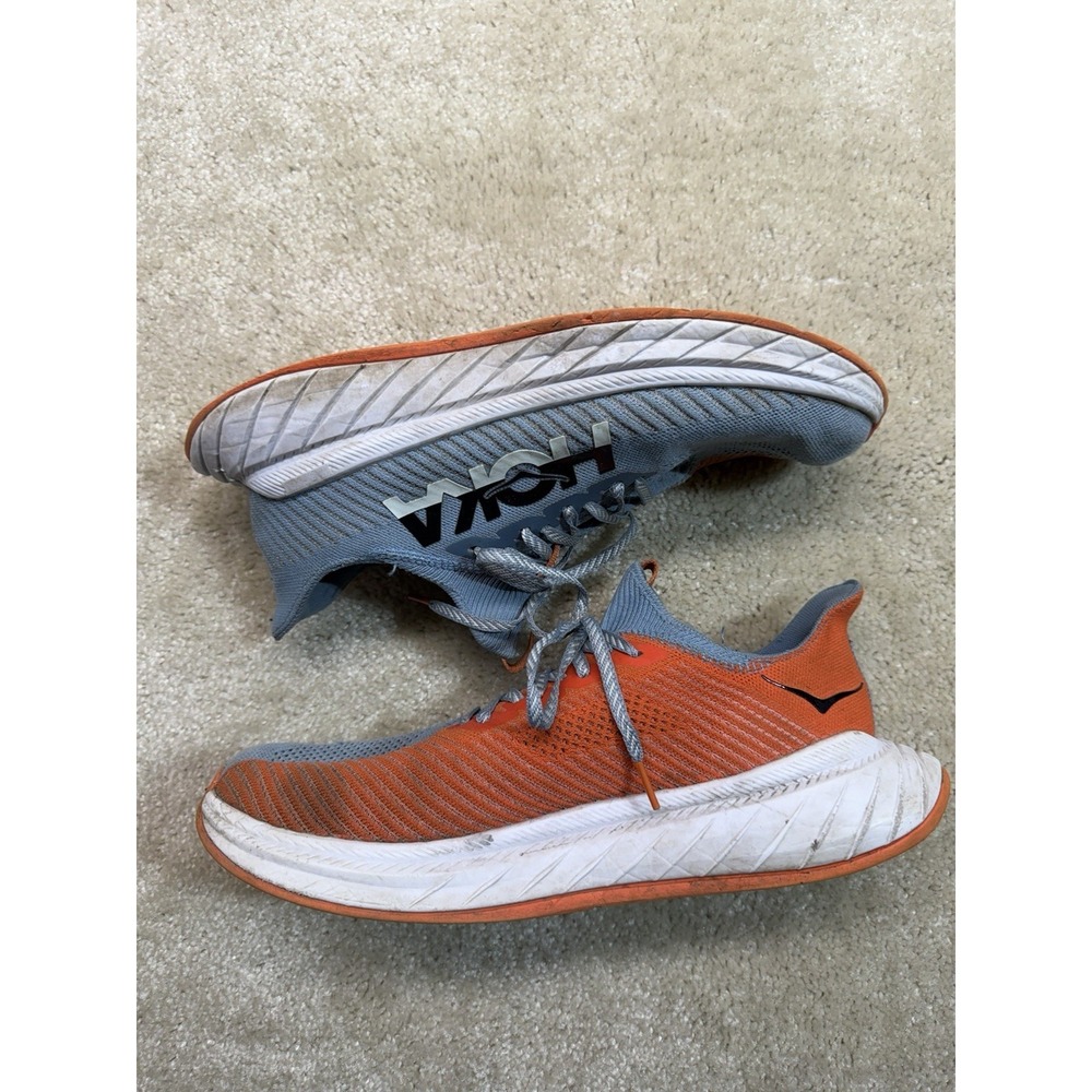 Hoka Carbon X 3 Running Shoes Mens 11.5 Orange Gray Activewear Outdoor